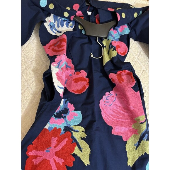 NWT Frances Valentine Delightful Caftan Peony Garden Cotton Embroidery Dress XS - Picture 10 of 16